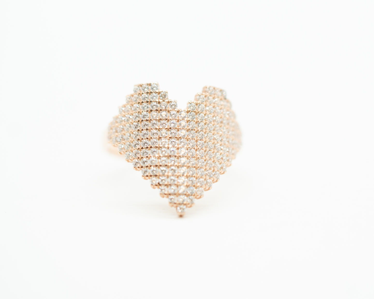 Heart silver ring