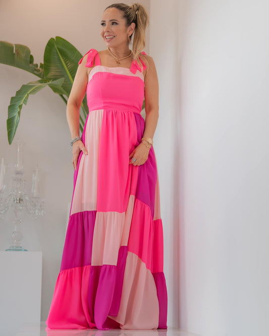 Neon pink dress