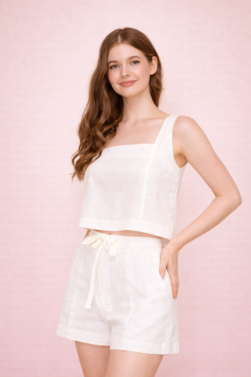 SET.TOP & SHORY WHITE