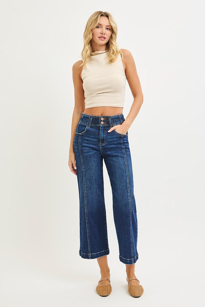 JEANS HIGH RISE CROP