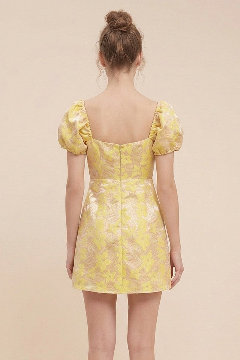 DRESS YELLOW FLOR