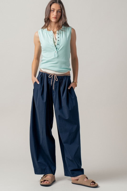 PANTS NAVY MAXI